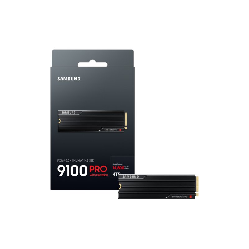 9100PRO 4TB SSD M.2 NVMe PCIe 5 Heatsink