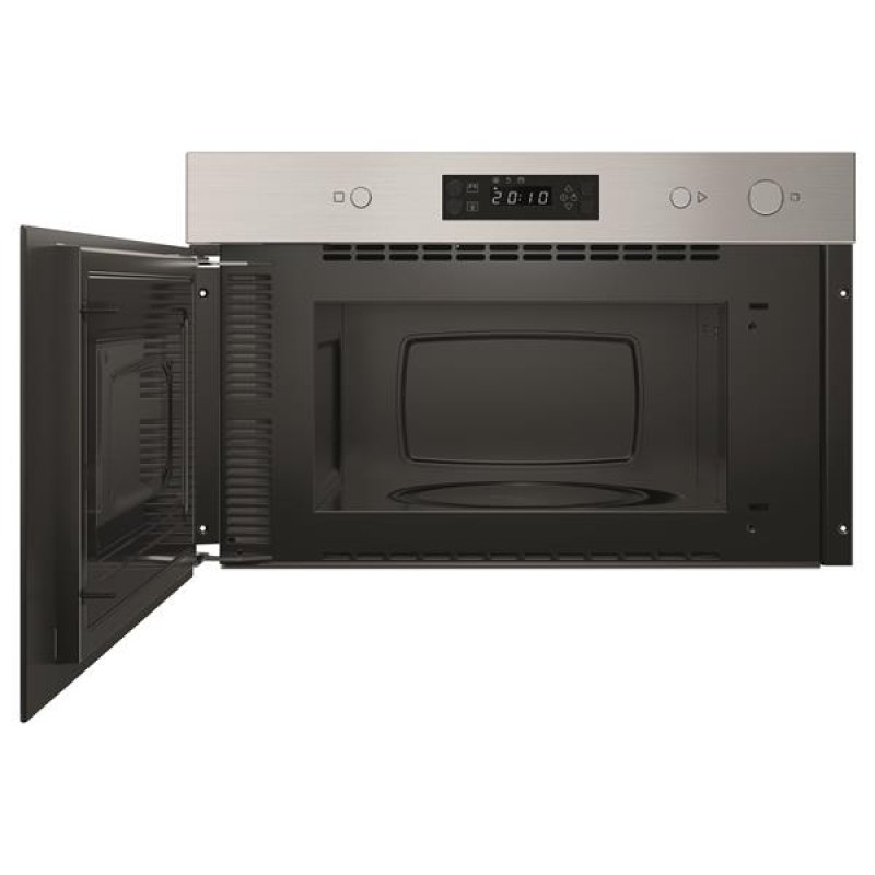 Micro-ondes encastrable, inox, solo, 22 L, plateau 25 cm, décongélation *