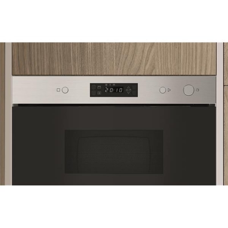 Micro-ondes encastrable, inox, solo, 22 L, plateau 25 cm, décongélation *
