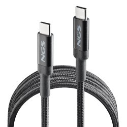 Cable NGS USB- C M/M 65W 2m (Noir)