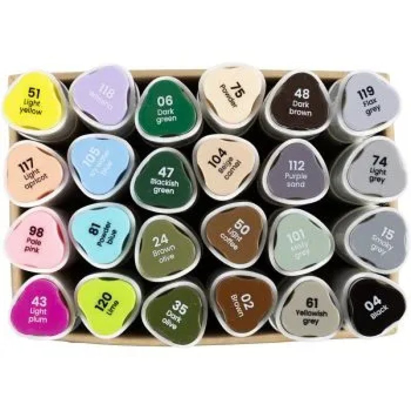 Creative - Illustration Marker, Line 1 8 mm, Pastel Colours, Standard Colours, 24 pc - ()