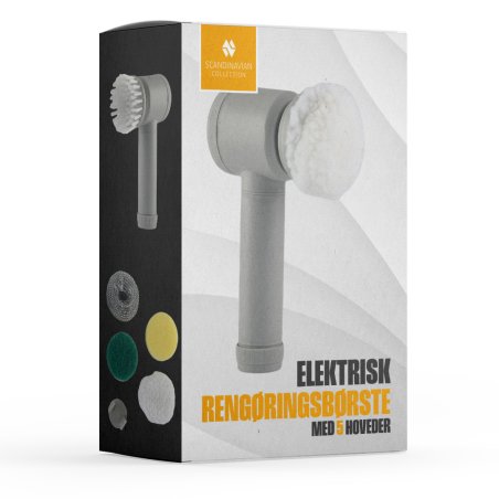 Scandinavian Collection - Electric Cleaning Brush - 5 Heads - 19.5 x 11 cm