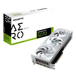 GIGABYTE GeForce RTX 5070 AERO OC 12G Carte Graphique - 12 Go GDDR7, 192 bits, PCI-E 5.0, 2625 MHz Core Clock, 3 x DP