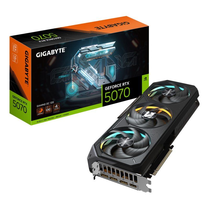 GIGABYTE GeForce RTX 5070 GAMING OC 12G Carte Graphique - 12 Go GDDR7, 192 bits, PCI-E 5.0, 2625 MHz Core Clock, 3 x DP