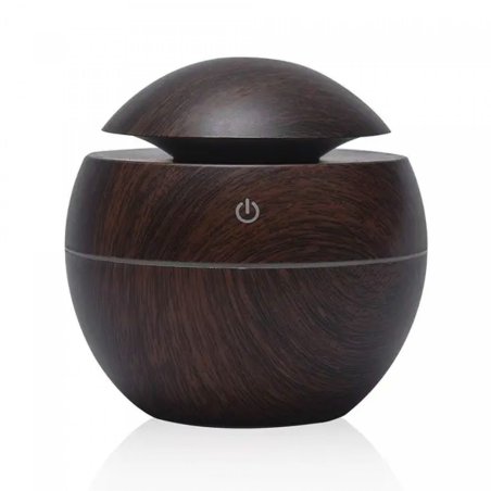Herzberg Air Humidifier Aroma Oil Diffuser Dark wood