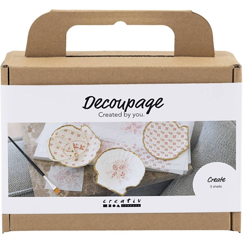 Creative - Mini Craft Kit Decoupage, Mussel shells, soft rose, 1 pack - ()
