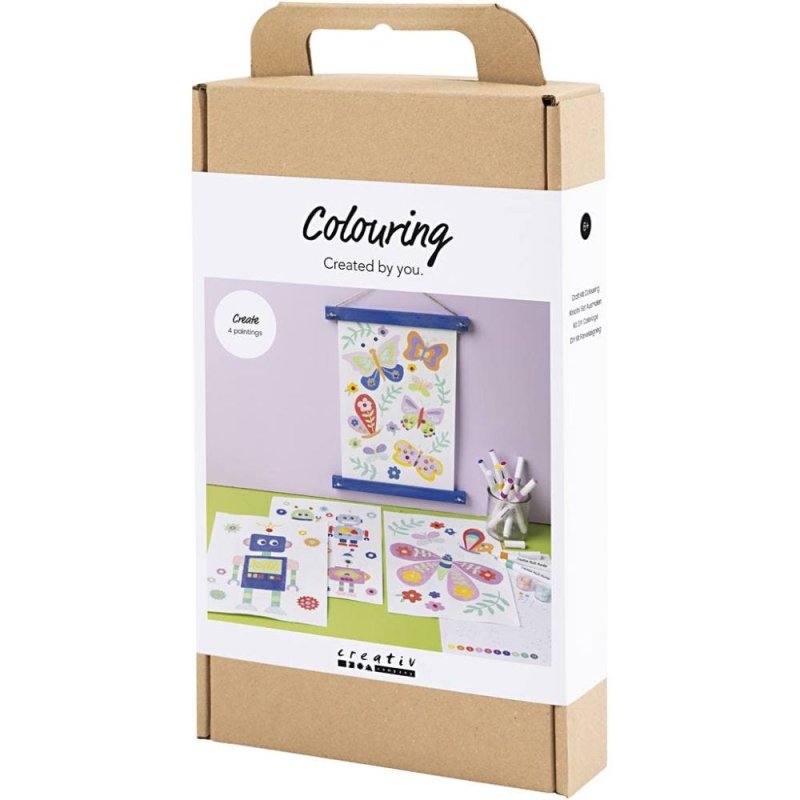 Creative - Craft Kit Colouring, Butterfly and robot, happy colours (977812)