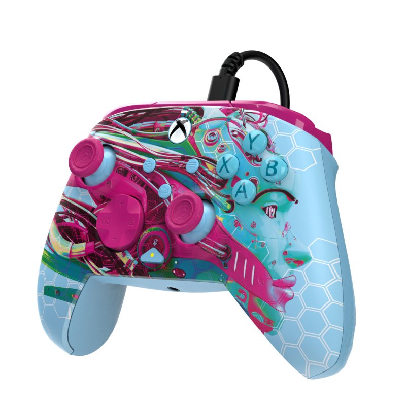 PDP REMATCH GLOW Advanced Multicolore USB Manette de jeu Analogique/Numérique PC, Xbox One, Xbox Series S, Xbox Series