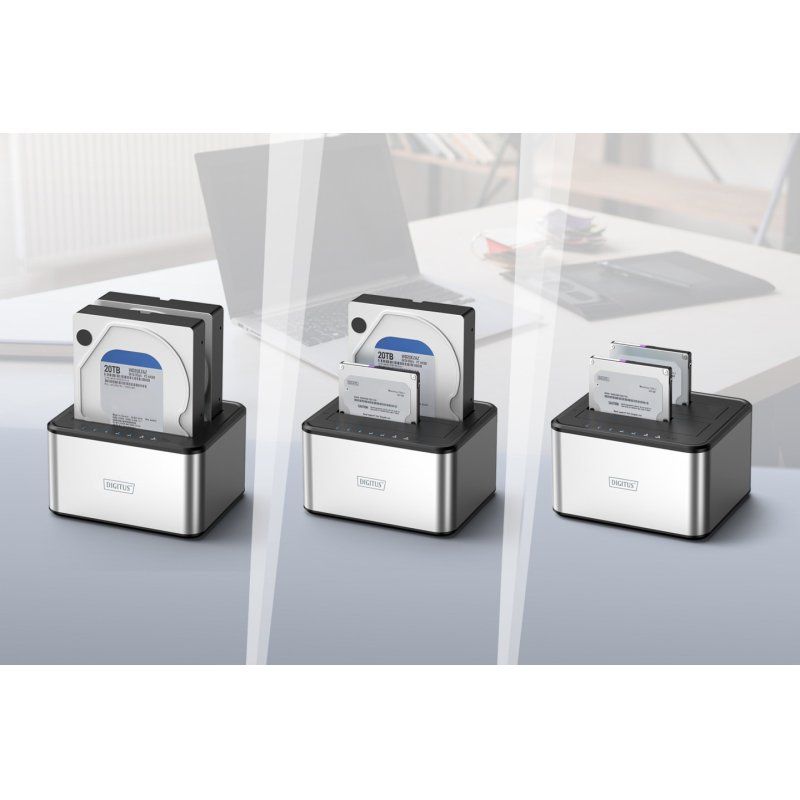 Digitus Station d'accueil USB 3.0 Dual SATA HDD 2,5"/ 3,5