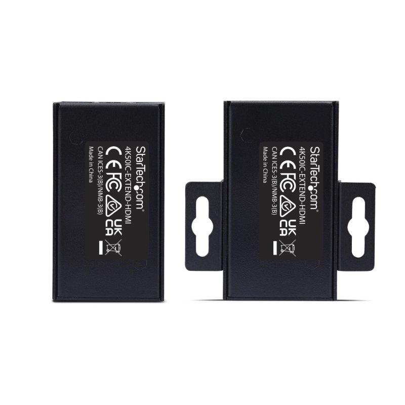 StarTech.com HDMI Extender Over CAT5e/CAT6, 4K 60Hz, Up to 200ft (60m), Transmitter and Receiver Kit, Power Over Cable,