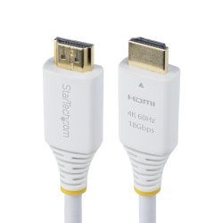 CABLE HDMI HAUT DEBIT CERTIFIE PREMIUM 1.8M 4K60HZ BLANC