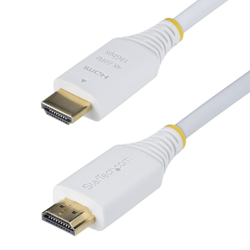 CABLE HDMI HAUT DEBIT CERTIFIE PREMIUM 1.8M 4K60HZ BLANC