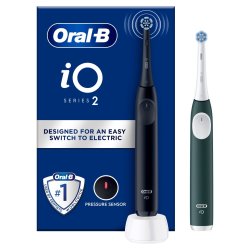Oral B - iO 2 DUO Electric Toothbrushes - Night Black & Forest Green