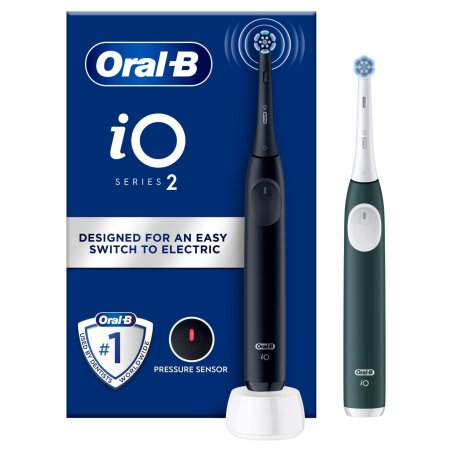 Oral B - iO 2 DUO Electric Toothbrushes - Night Black & Forest Green