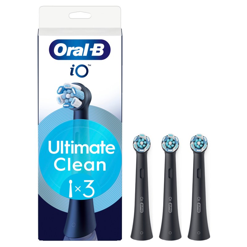 Oral B - iO Series Ultimate Clean Replacement Brush Heads - Black - 3 count
