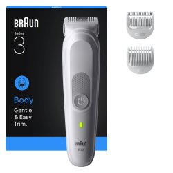 Braun - Body Groomer Series 3, 3 Grooming Tools, BG3530 - Gentle Grey
