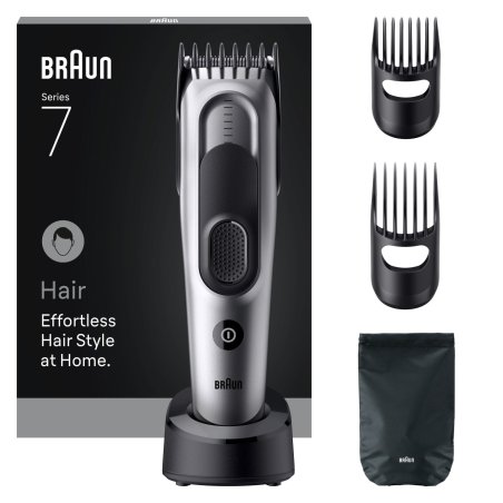 Braun - Hair Clipper Series 7, 5 Styling Tools, HC7590 - Grey