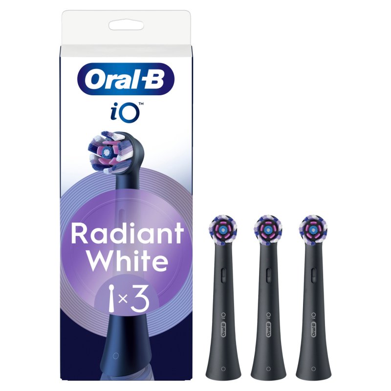 Oral B - Oral-B iO Series Radiant White Replacement Brush Heads - Black - 3 count