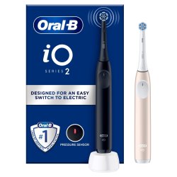 Oral B - iO 2 Duo Electric Toothbrushes - Night Black & Calm Pink