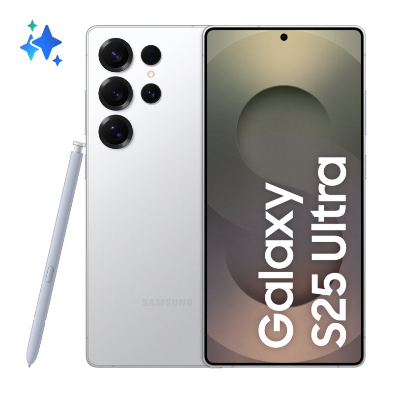 Samsung Galaxy S25 Ultra 1TB Titanium Whitesilver EU 17,42cm (6,9") OLED Display, Android 15, 200MP Quad-Kamera