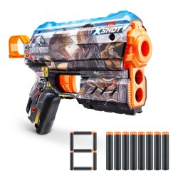 XSHOT Skins Flux Blaster - Jurassic World Skins (8 Darts) ZURU