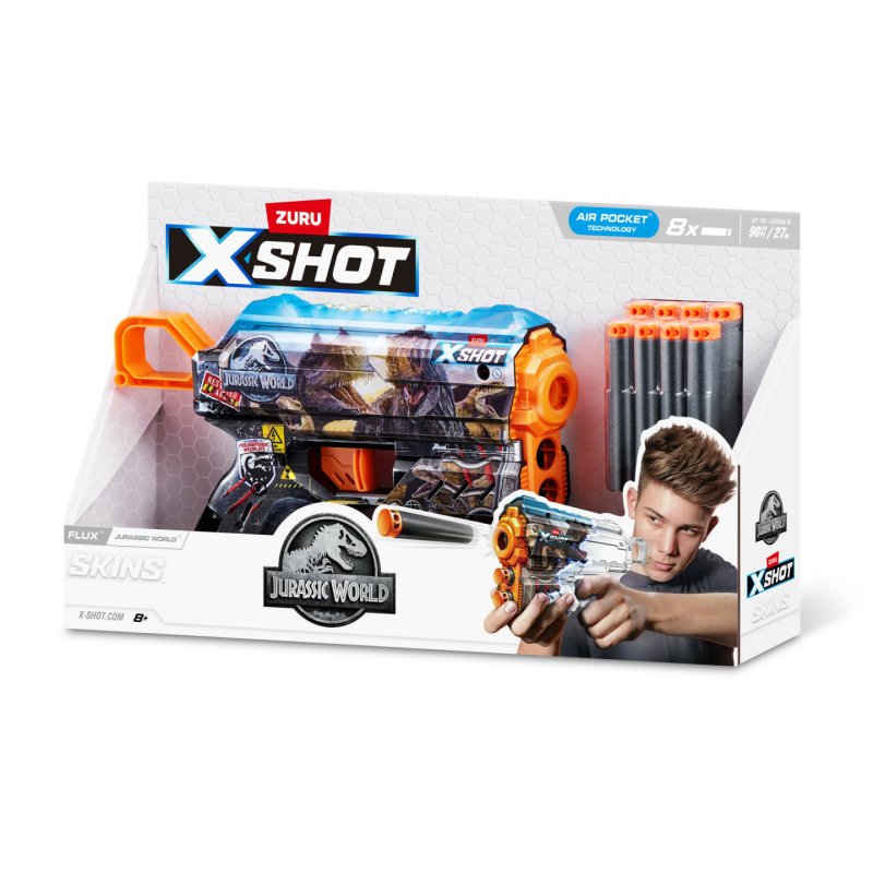 X-Shot - Skins- Flux Jurassic (8 Darts) (36755-S001)