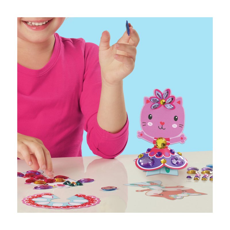 SES Creative 14048 Danseuses en Diamants - Kit Créatif pour Créer des Poupées Danseuses en Papier - Décore avec 65