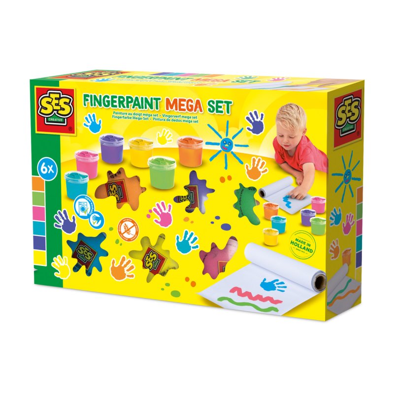 SES Creative - Fingerpaint Mega Set 6x110ml - (S00393)