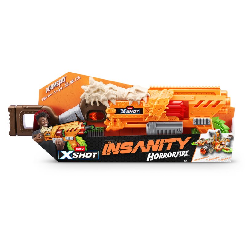 XSHOT Insanity HorrorFire Doomsday (16 fléchettes) ZURU