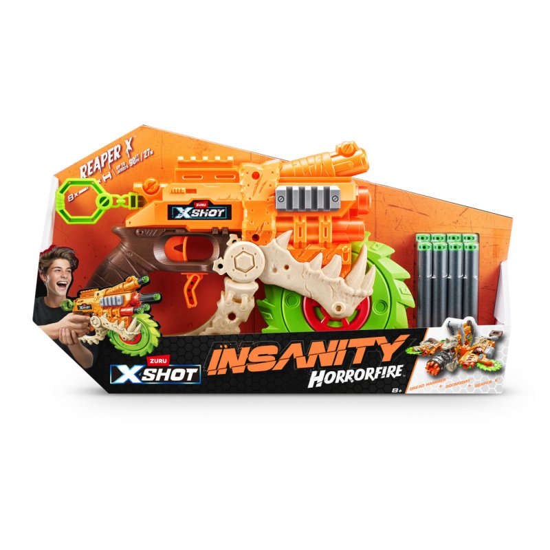 XSHOT Insanity HorrorFire Reaper X (8 fléchettes) ZURU