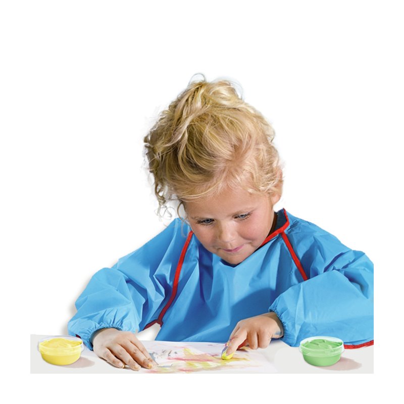 SES Creative 00397 Pastel Finger Paint - Pastel Orange, Blue, Pink, Lilac, Green, and Yellow - Soft Colours - 6 Pots x