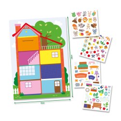 SES Creative My First 14476 Poster with Stickers - Decorate Your Home with Fun Stickers - Poster 49.5 x 35 cm 100