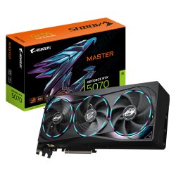 GIGABYTE AORUS GeForce RTX 5070 MASTER 12G Carte Graphique - 12 Go GDDR7, 192 bits, PCI-E 5.0, 2715 MHz Core Clock, 3 x