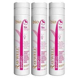 Woman Hair Loss Prevention Bio Tea Raywell Shampoo 250ml - Pack of 3