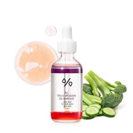 PLC Vitamin K Liposome Oil Ampoule Special Care for Toning, Glowing, Hydration, Brightening Skin-Friendly Water & Oil