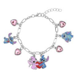 STOCK1 - STITCH & ANGEL - Love - Bracelet Charmes Stitch 7mm
