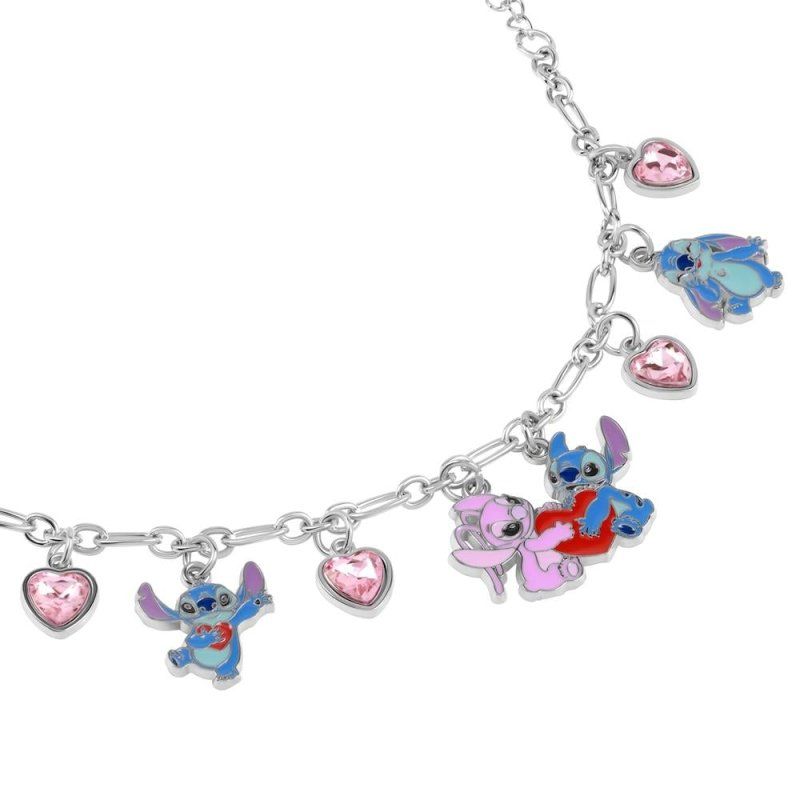 STOCK1 - STITCH & ANGEL - Love - Bracelet Charmes Stitch 7mm