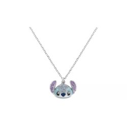 STITCH - Head - Collier avec Pendentif Serti de Pierres 16mm