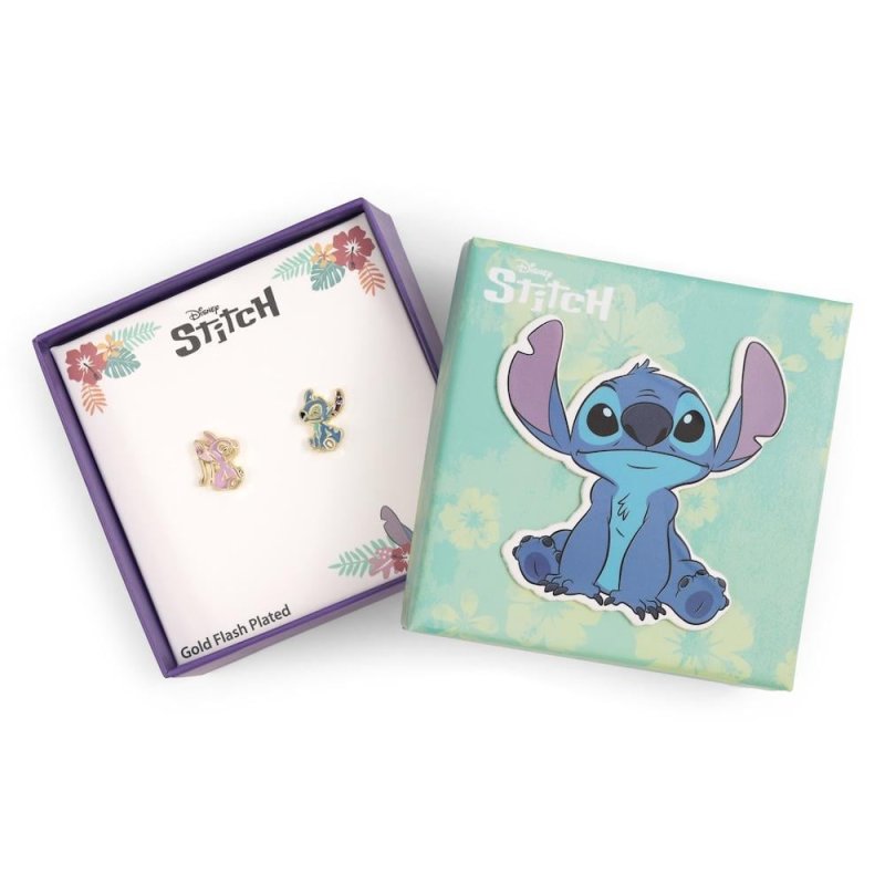 STITCH & ANGEL - 1 Paire de Clous d'Oreilles