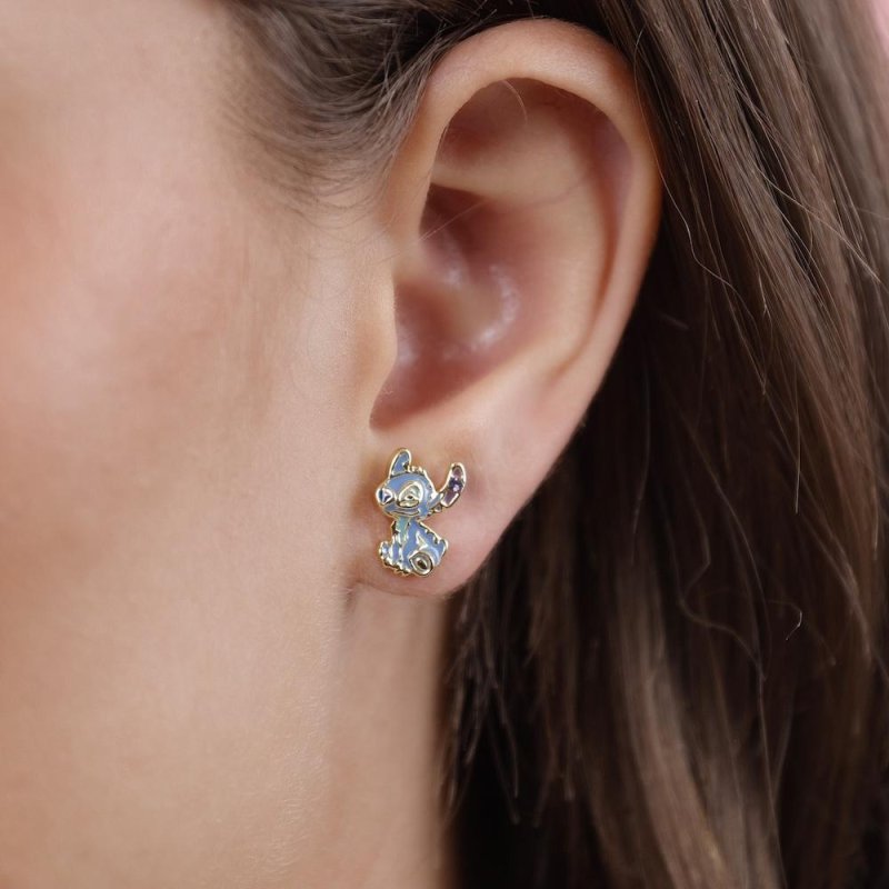 STITCH & ANGEL - 1 Paire de Clous d'Oreilles