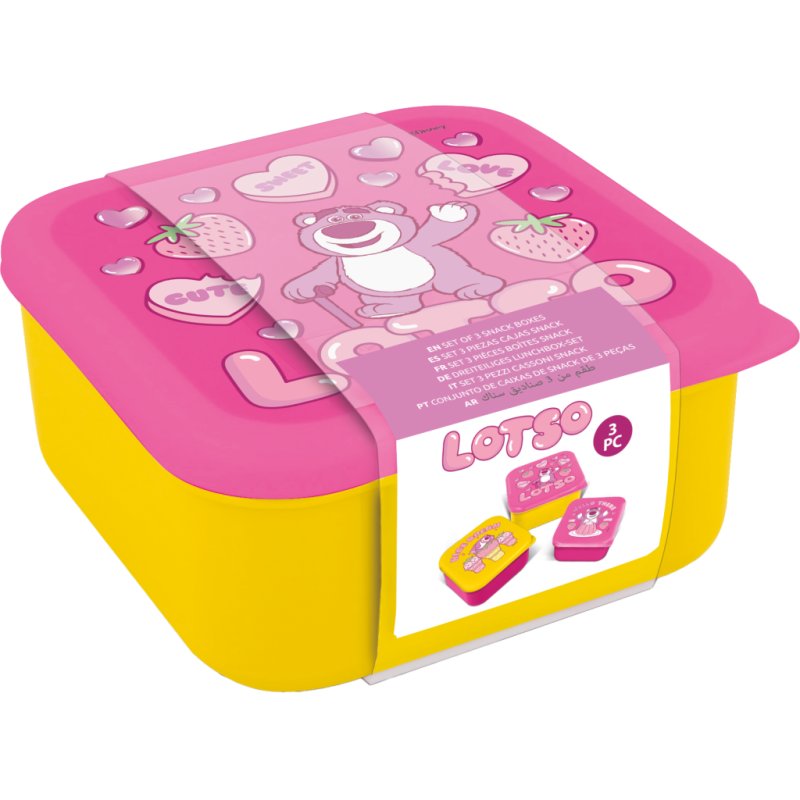 TOY STORY - Lotso - Boîtes à Snack - 3 pcs