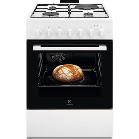 Cuisinière Mixte gaz/électrique 4 foyers 60x60 Multifonction *