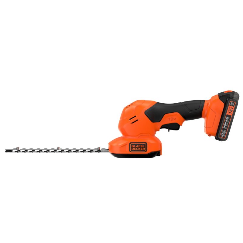 Akku-Grasschere und -Strauchschere BCSS18D1, 18Volt (orange, Li-Ionen Akku 2,0Ah)