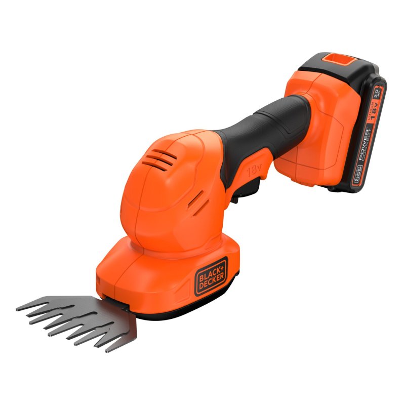 Akku-Grasschere und -Strauchschere BCSS18D1, 18Volt (orange, Li-Ionen Akku 2,0Ah)