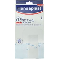Hansaplast Aqua Protect Waterproof And Sterile Adhesive Dressings 4xl 10x20cm - Pack Of 5