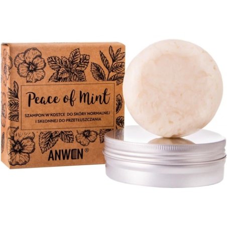 Anwen Peace of Mint Shampoo Bar with Tin 75g - Natural Shampoo Bar