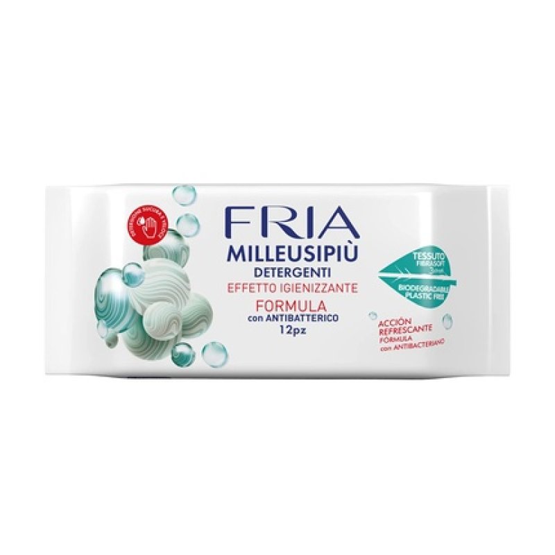 Fria Antibacterial Multi-Purpose Pocket Wipes - Pack of 12