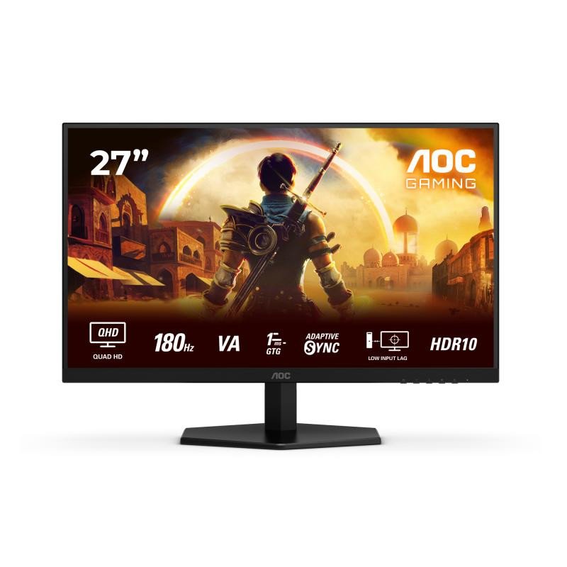 27IN 16:9 VA 180HZ 2560X1440 HDMI X 2X 2.0 DP X 1X 1.4 3000:1