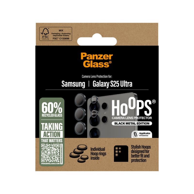 PanzerGlass - Hoops Lens Protector Galaxy S 2025 Ultra, black