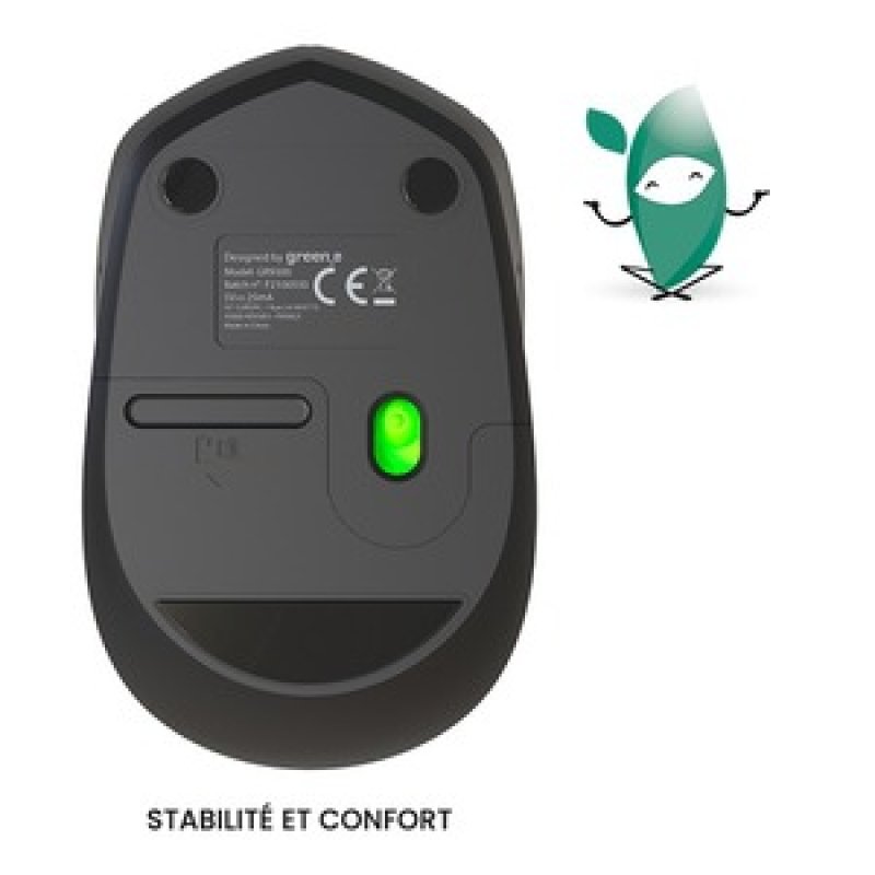 Souris sans fil Green-e (Noir)